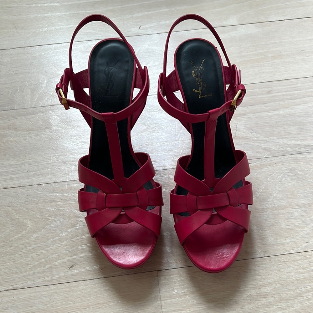 Bright pink Yves St Laurent heels